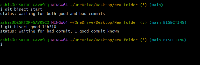 git bisect command