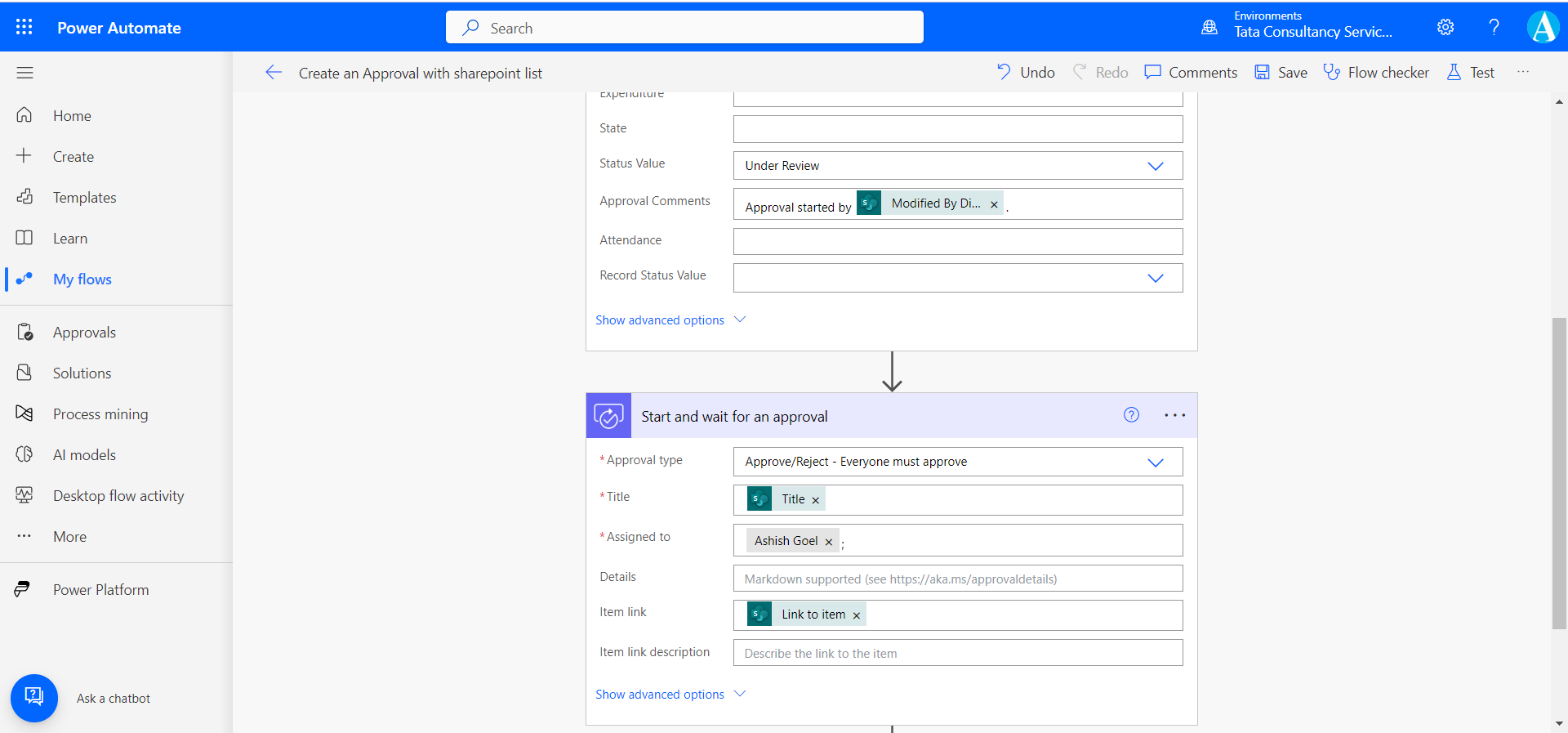 Create an Approval with SharePoint list