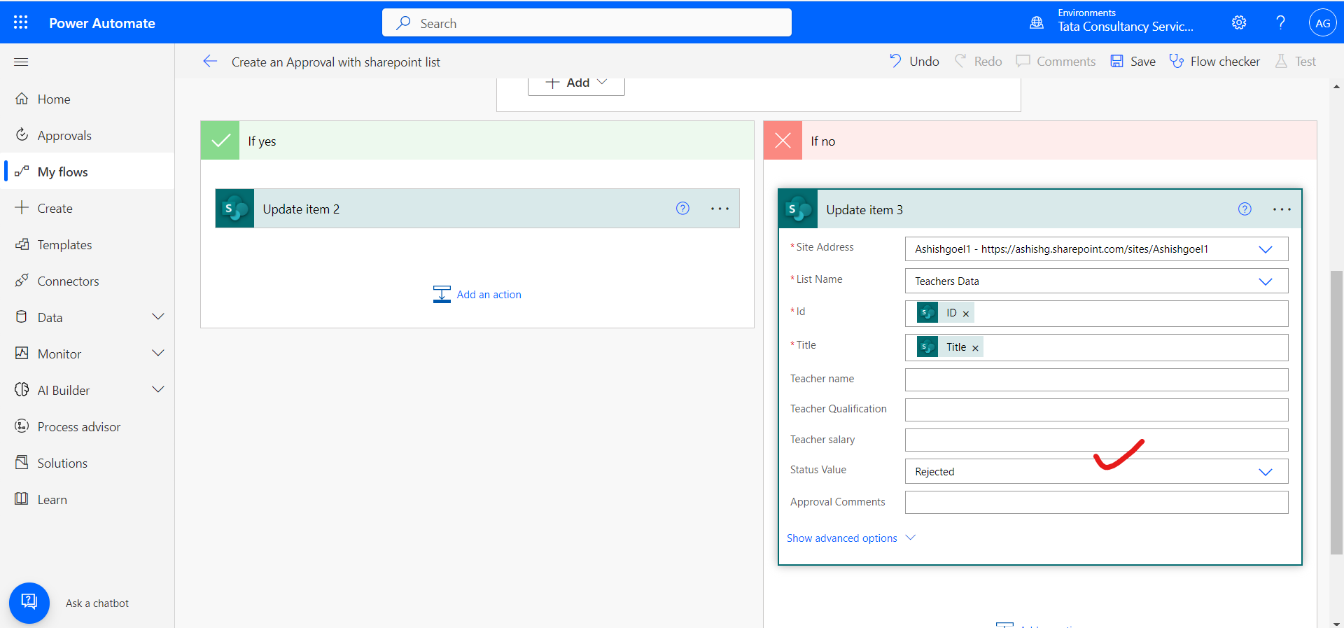 Create an Approval Flow with SharePoint list