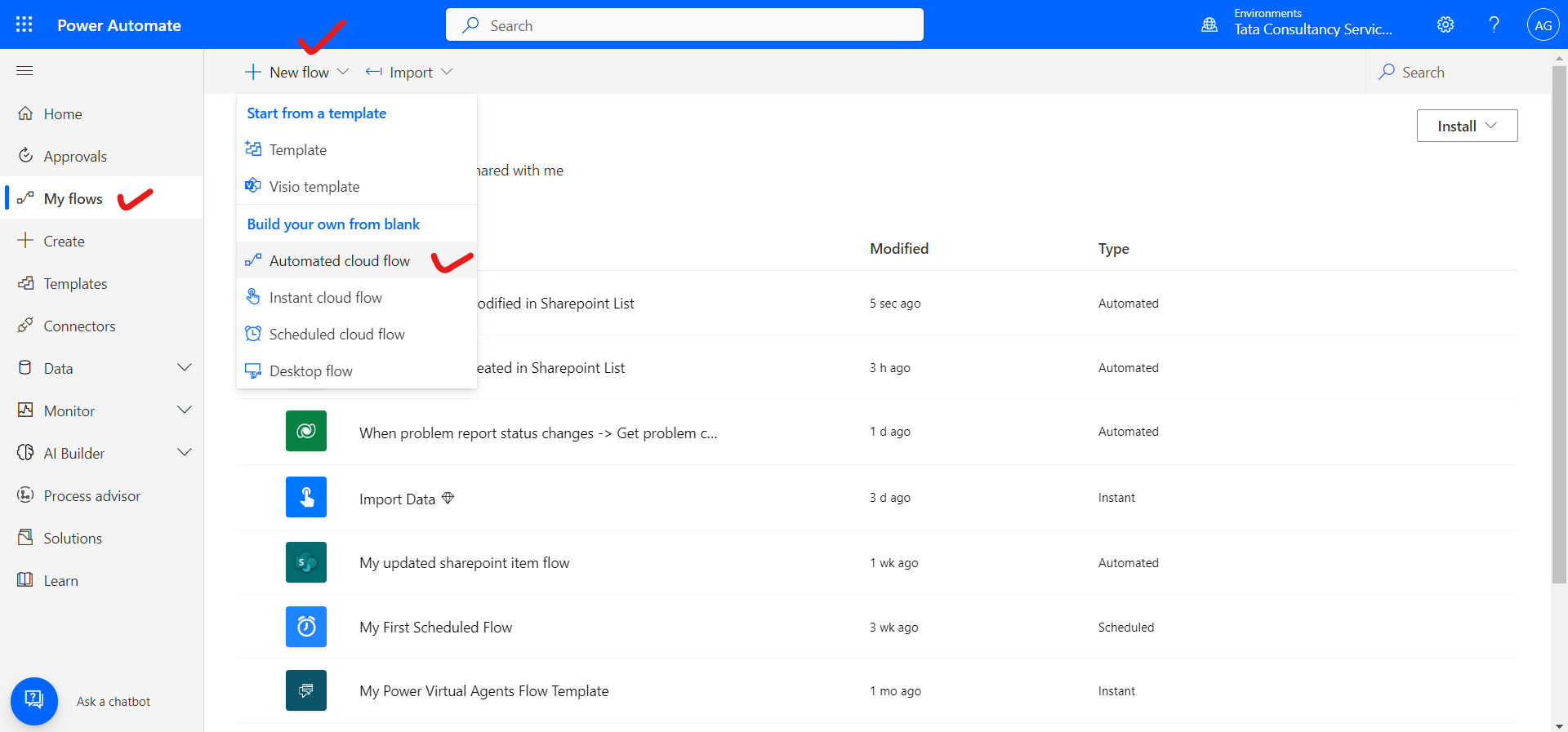 Trigger Power Automate When an Item is created in Sharepoint List