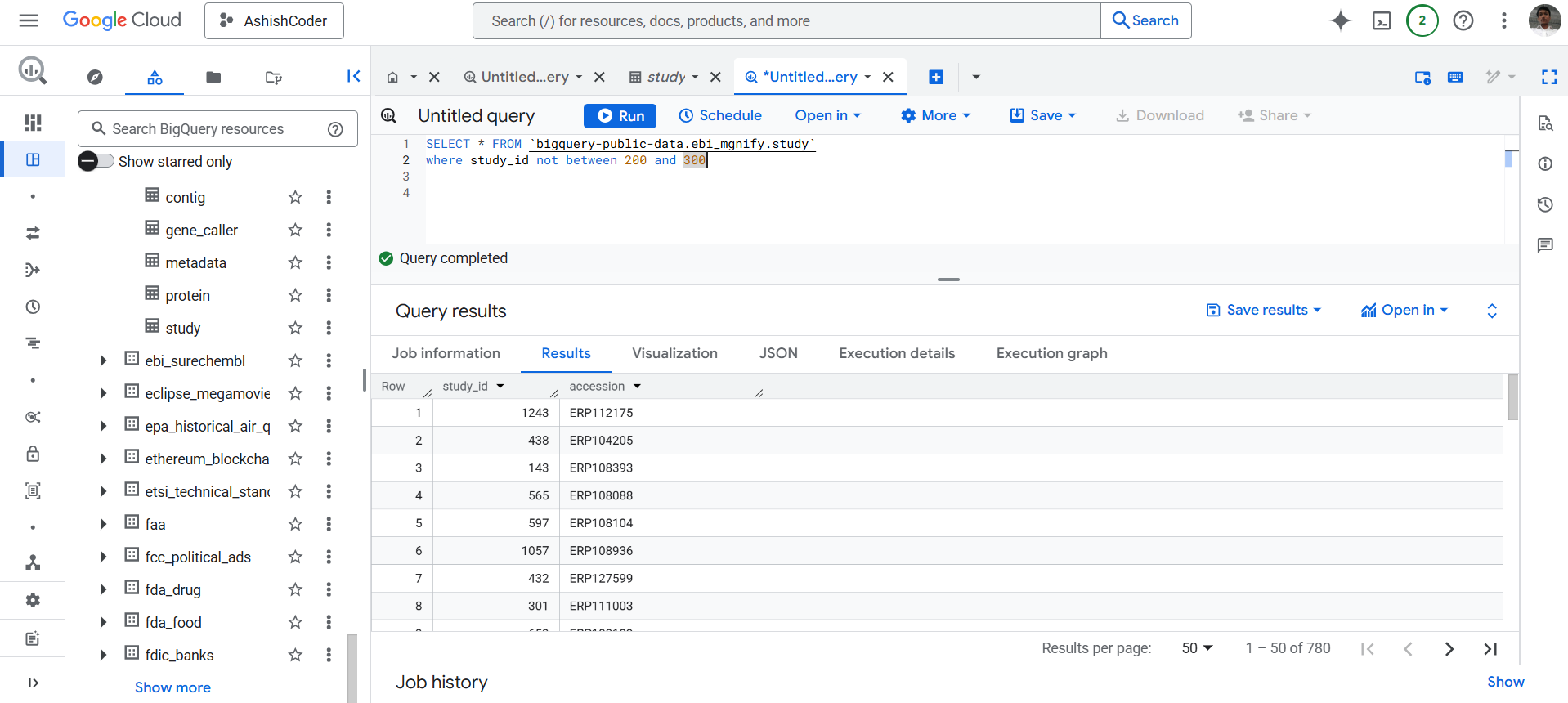 BETWEEN operator in BigQuery