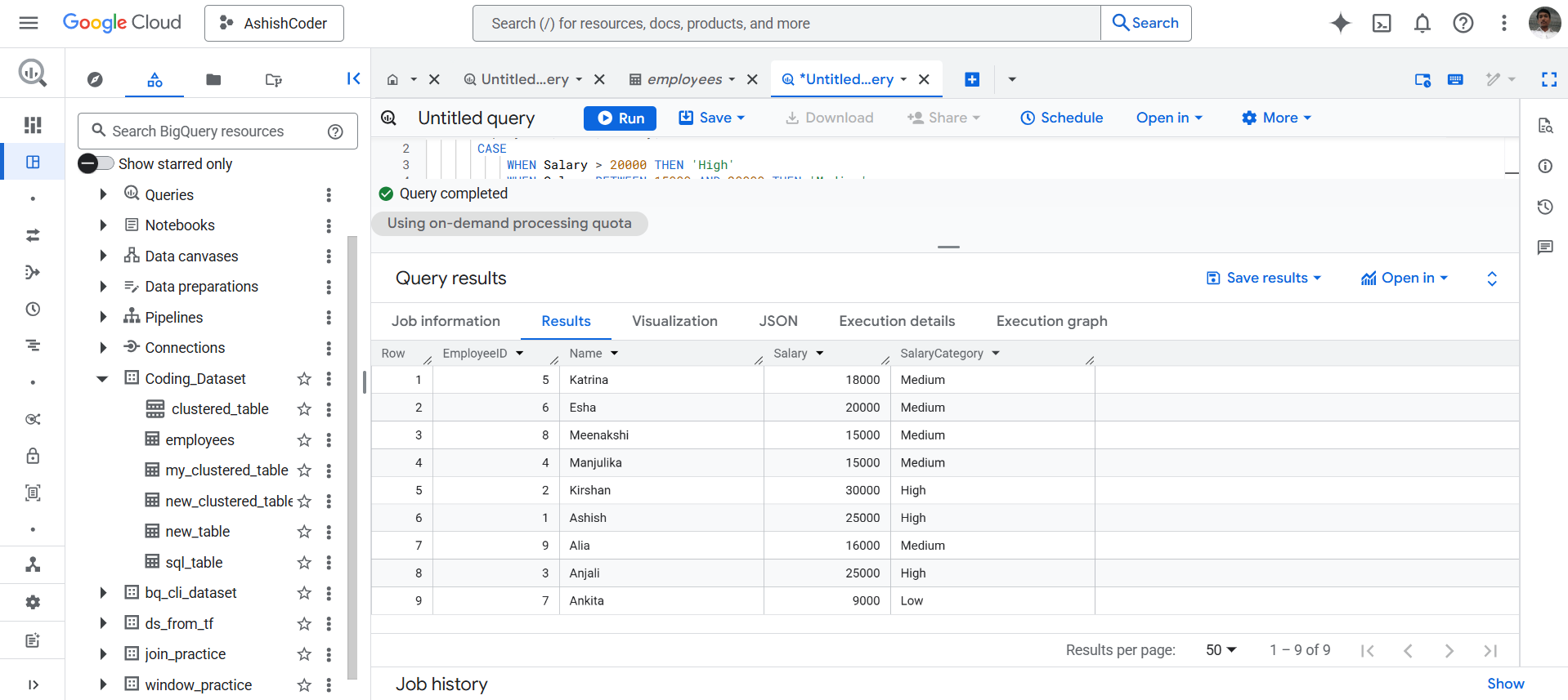 CASE WHEN statement in BigQuery