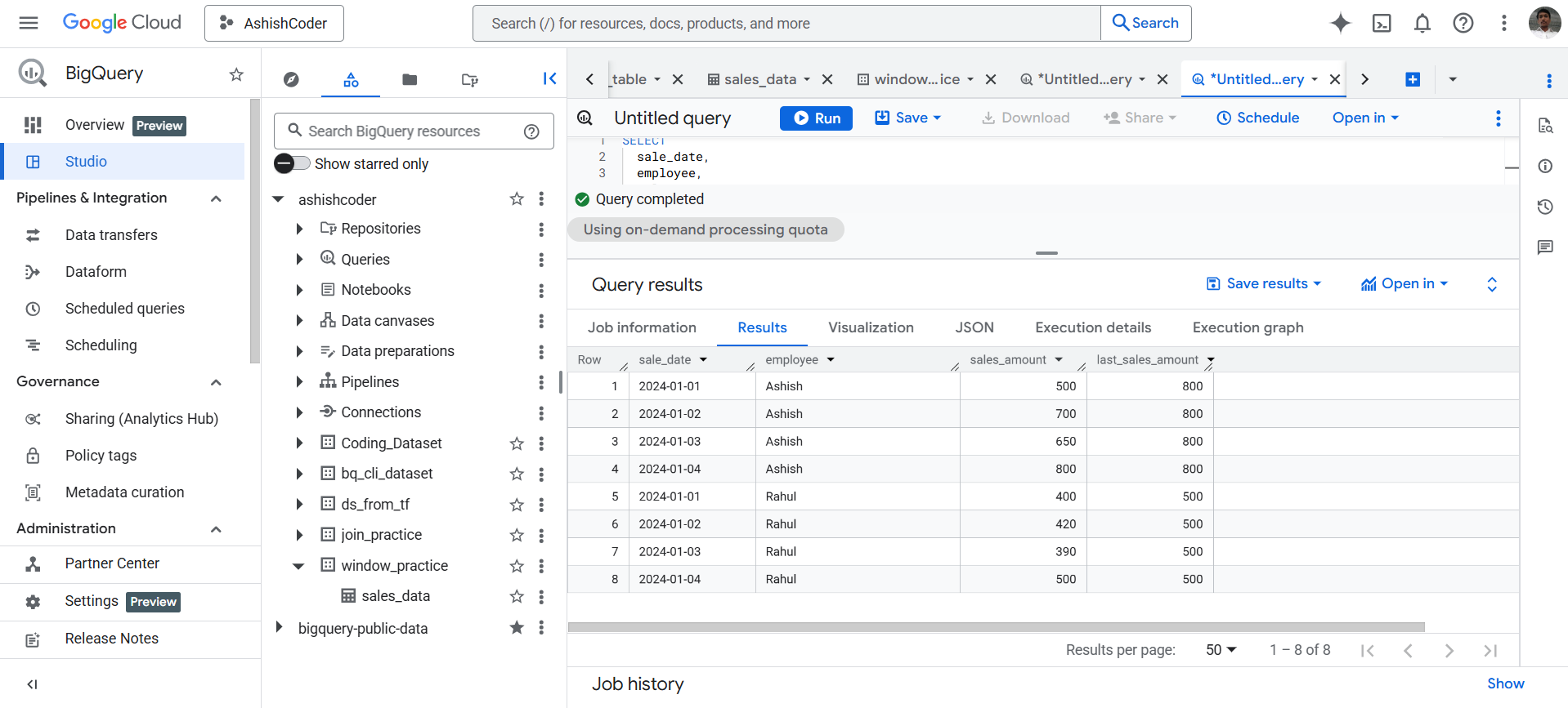 LAST_VALUE Function in BigQuery