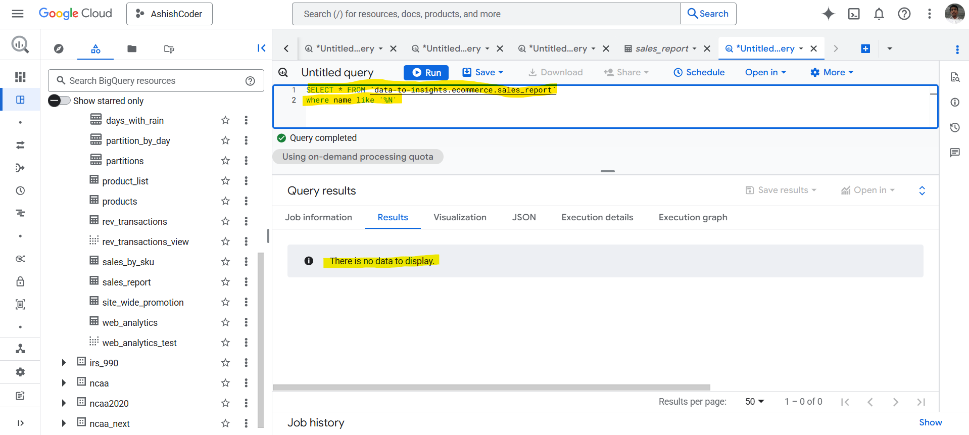 LIKE operator in BigQuery