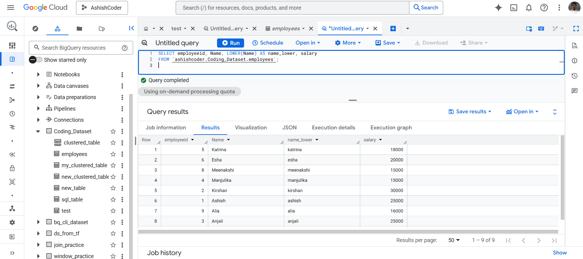 LOWER function in BigQuery LOWER function in BigQuery