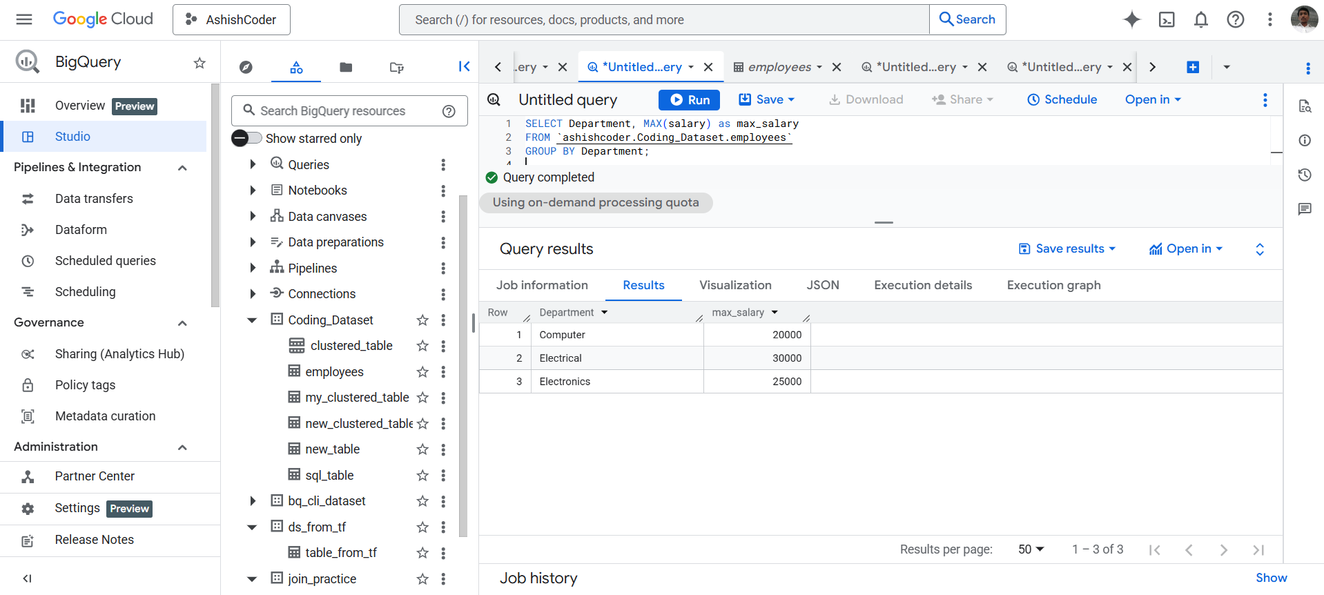 MAX function in BigQuery MAX function in BigQuery