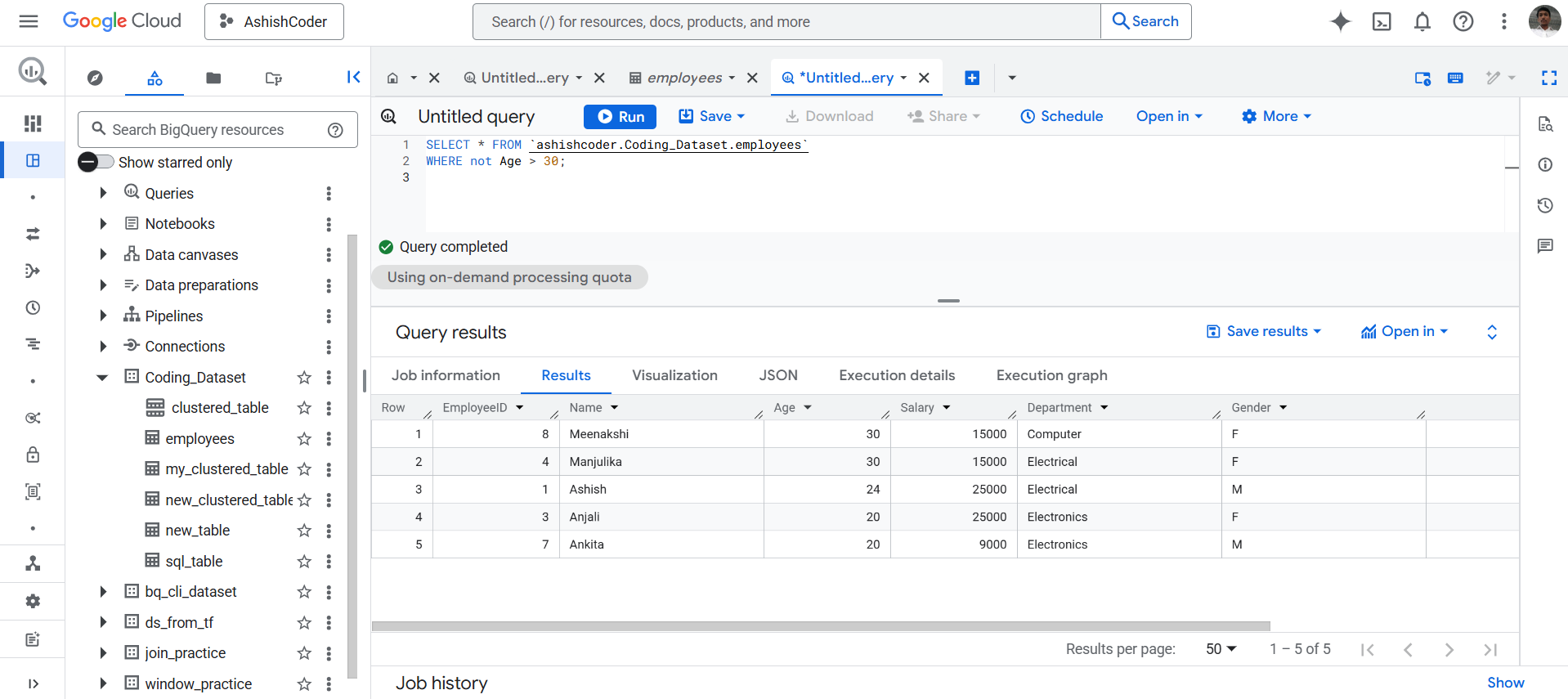 NOT operator in BigQuery NOT operator in BigQuery