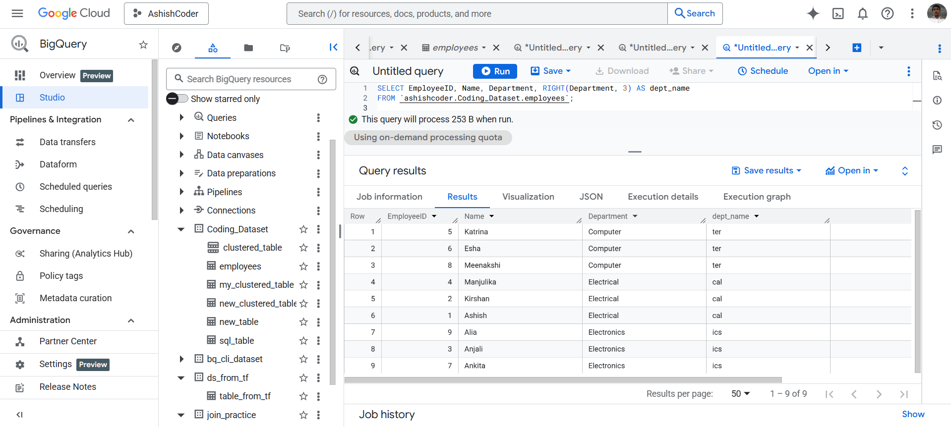 Right function in BigQuery Right function in BigQuery