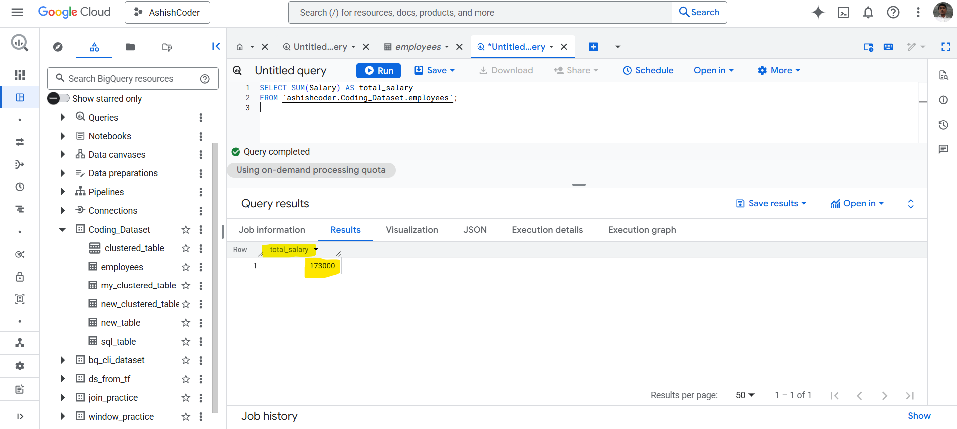 Sum function in BigQuery Sum function in BigQuery