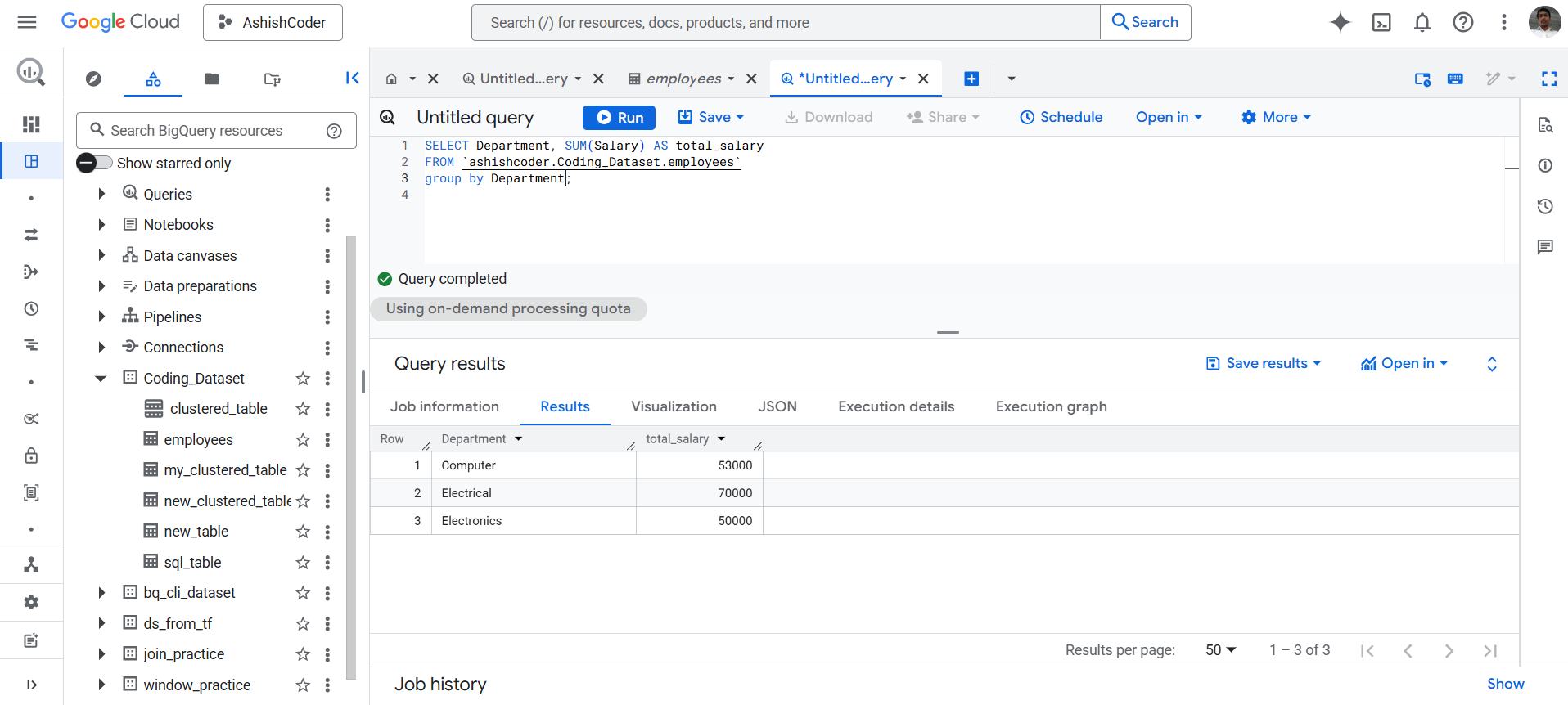 Sum function in BigQuery Sum function in BigQuery