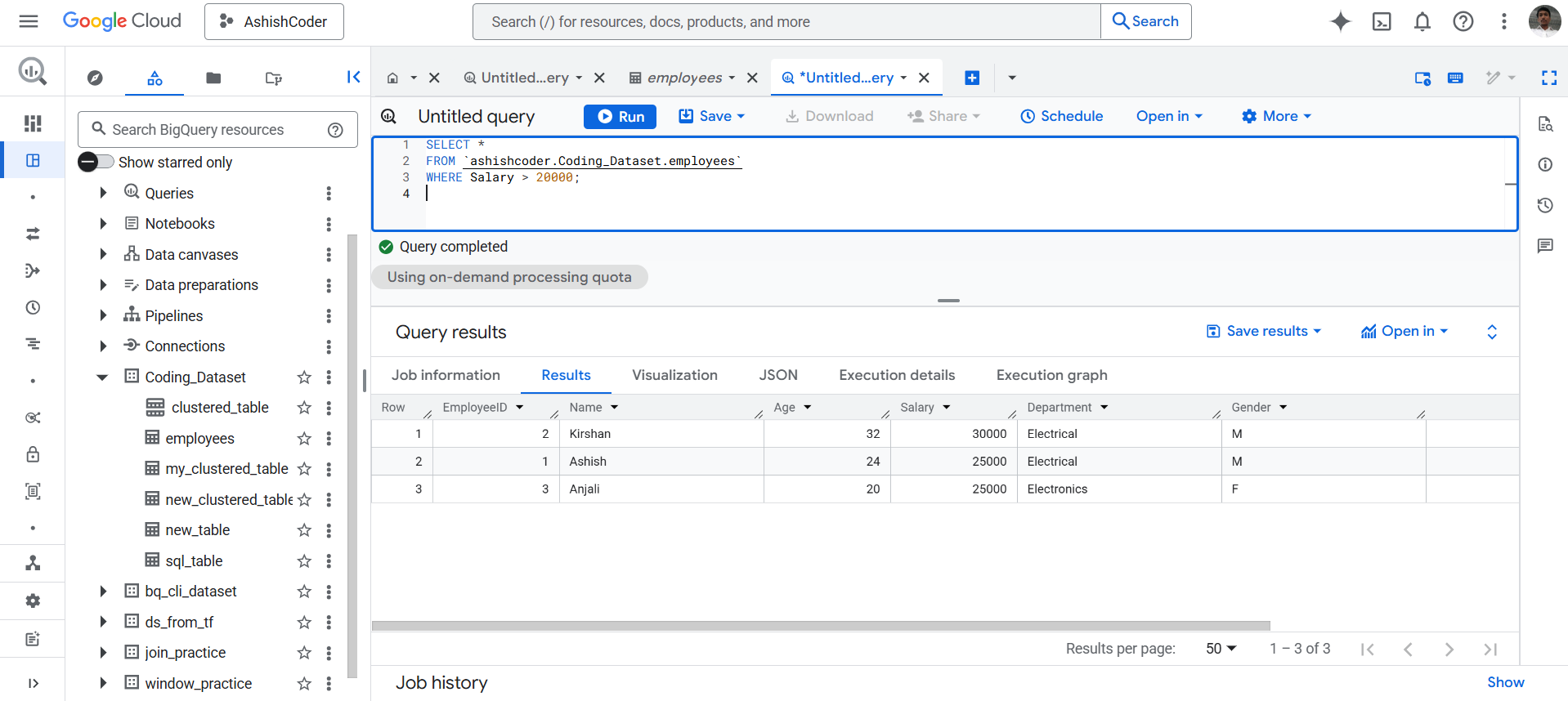 WHERE clause in BigQuery