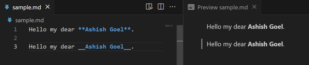 Markdown in GitHub Markdown in GitHub