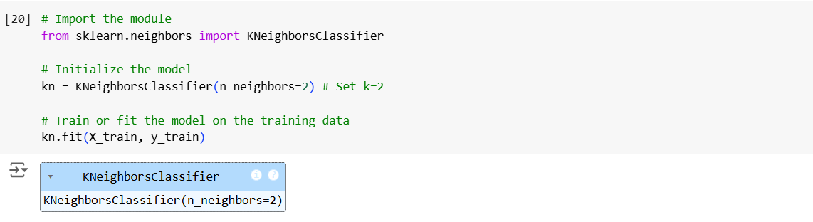 KNeighborsClassifier Algorithm in ML