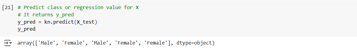 KNeighborsClassifier Algorithm in ML