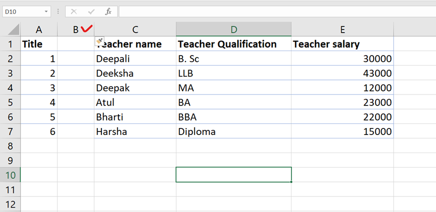 Add new rows and columns in excel