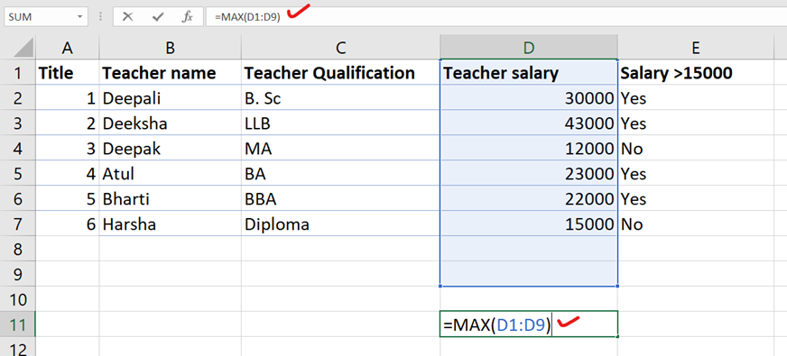 Min and Max function in Excel Min and Max function in Excel
