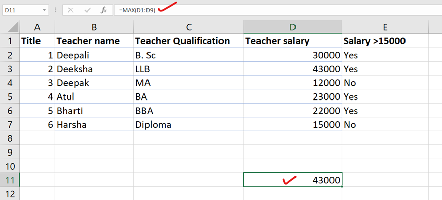 Min and Max function in Excel Min and Max function in Excel