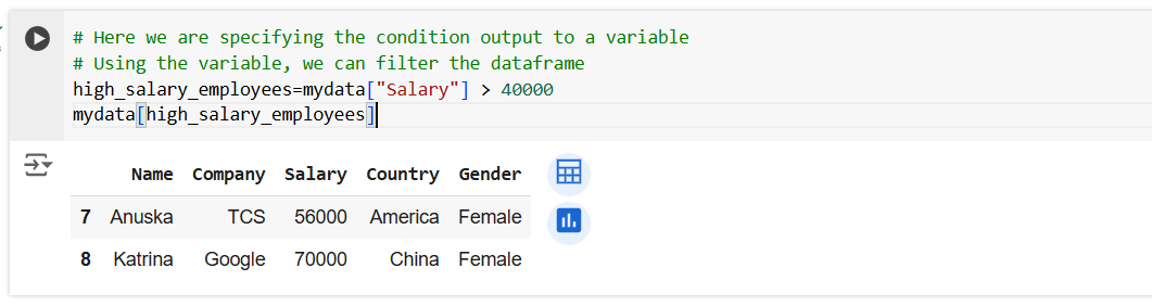 Filter rows from a Pandas Dataframe