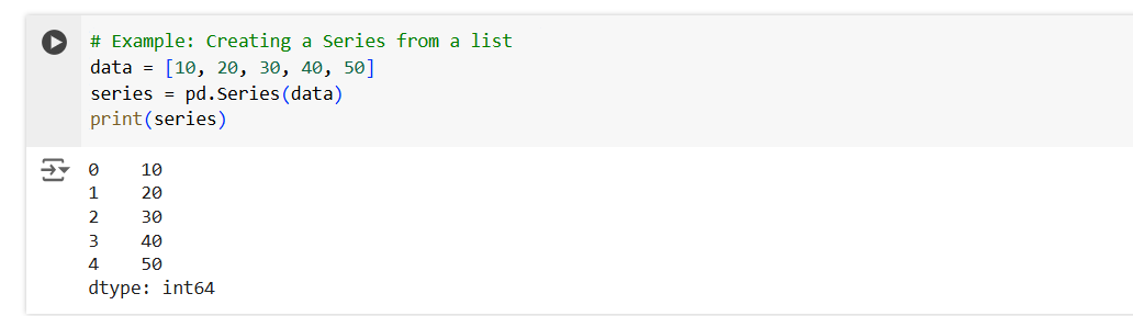 Series in Pandas Series in Pandas