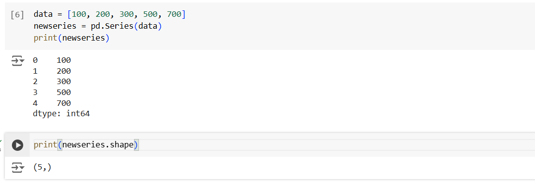 The shape property in Pandas The shape property in Pandas