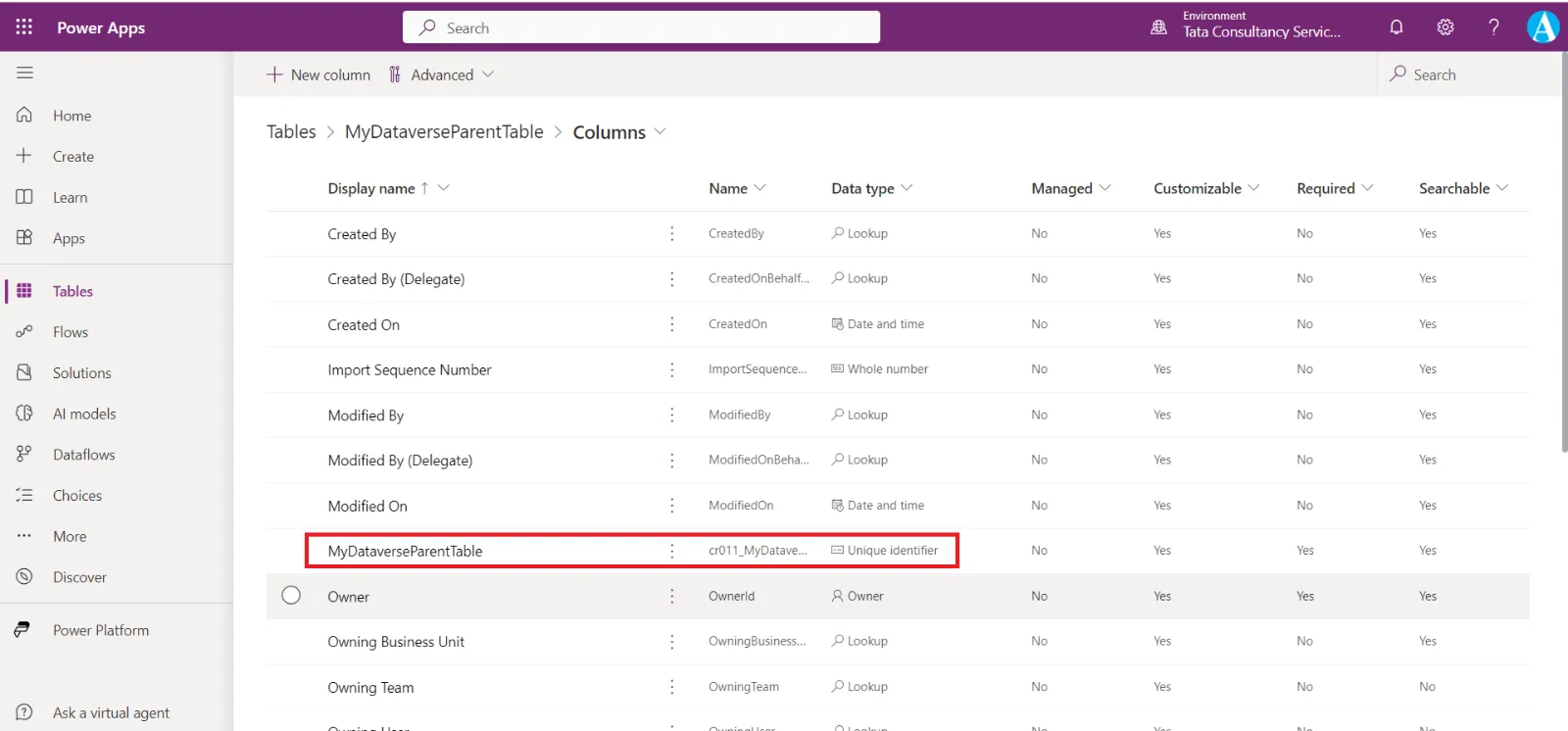 Create an alternate key in Dataverse