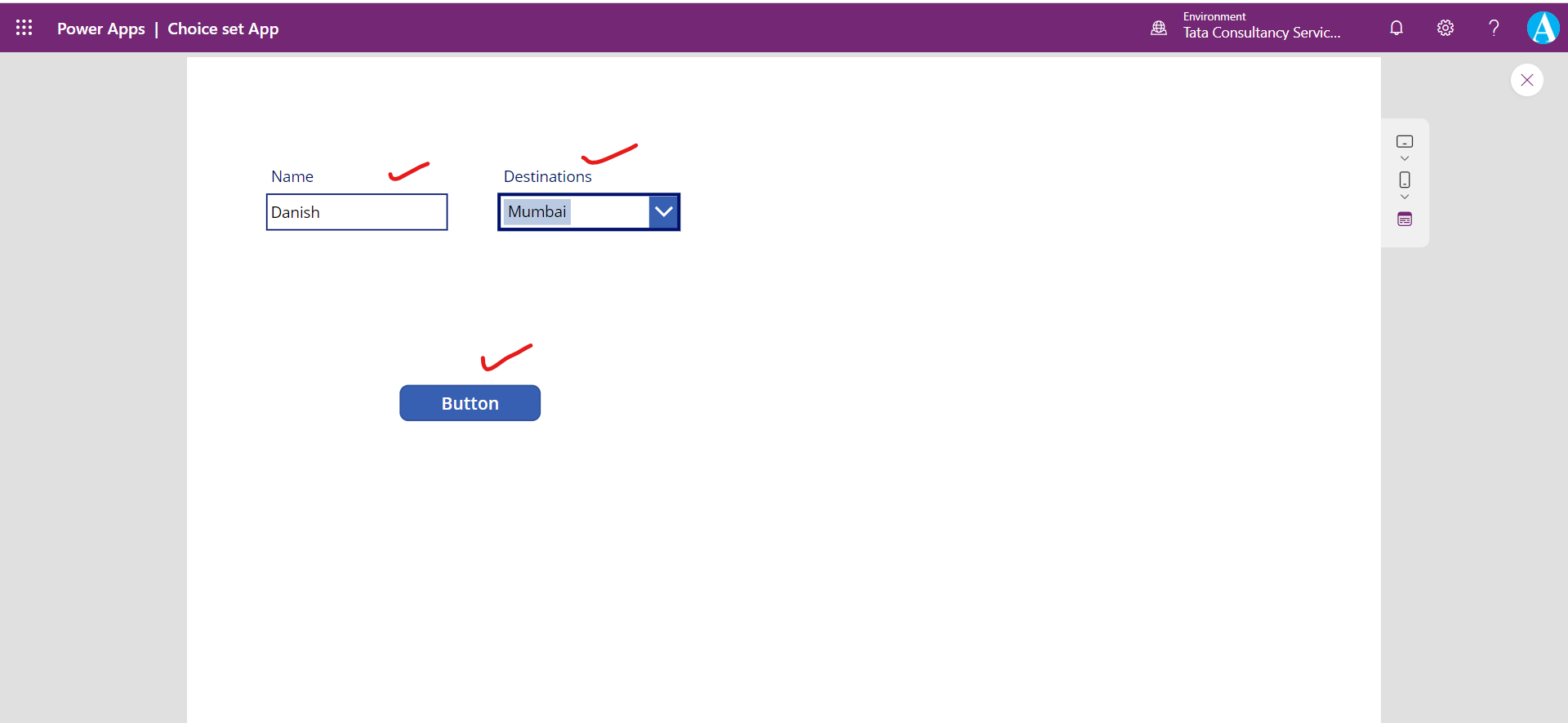 Choices in Dataverse