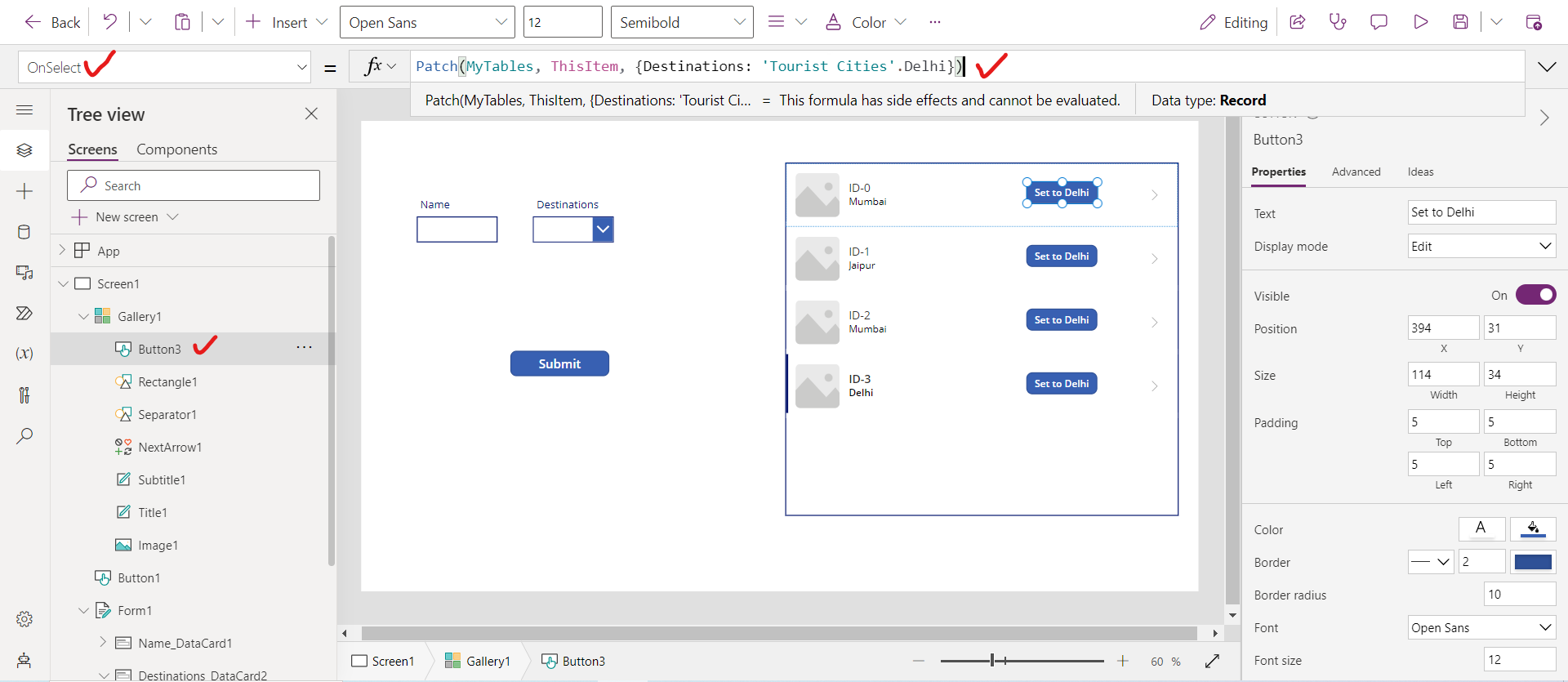 Choices in Dataverse