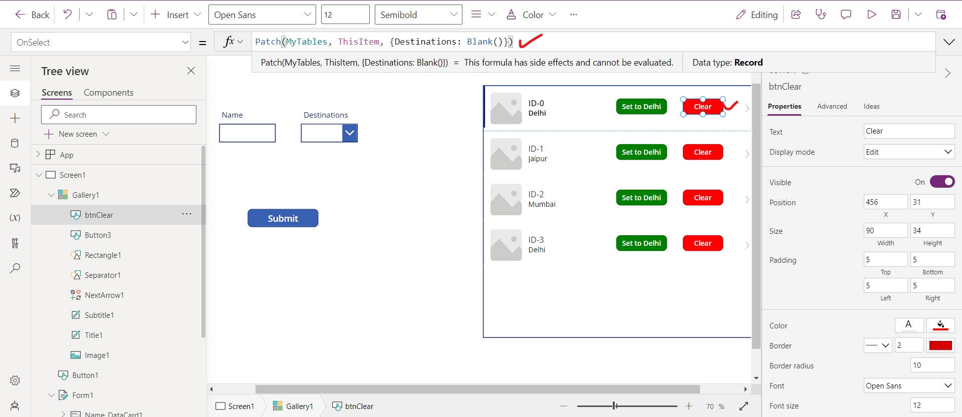 Choices in Dataverse