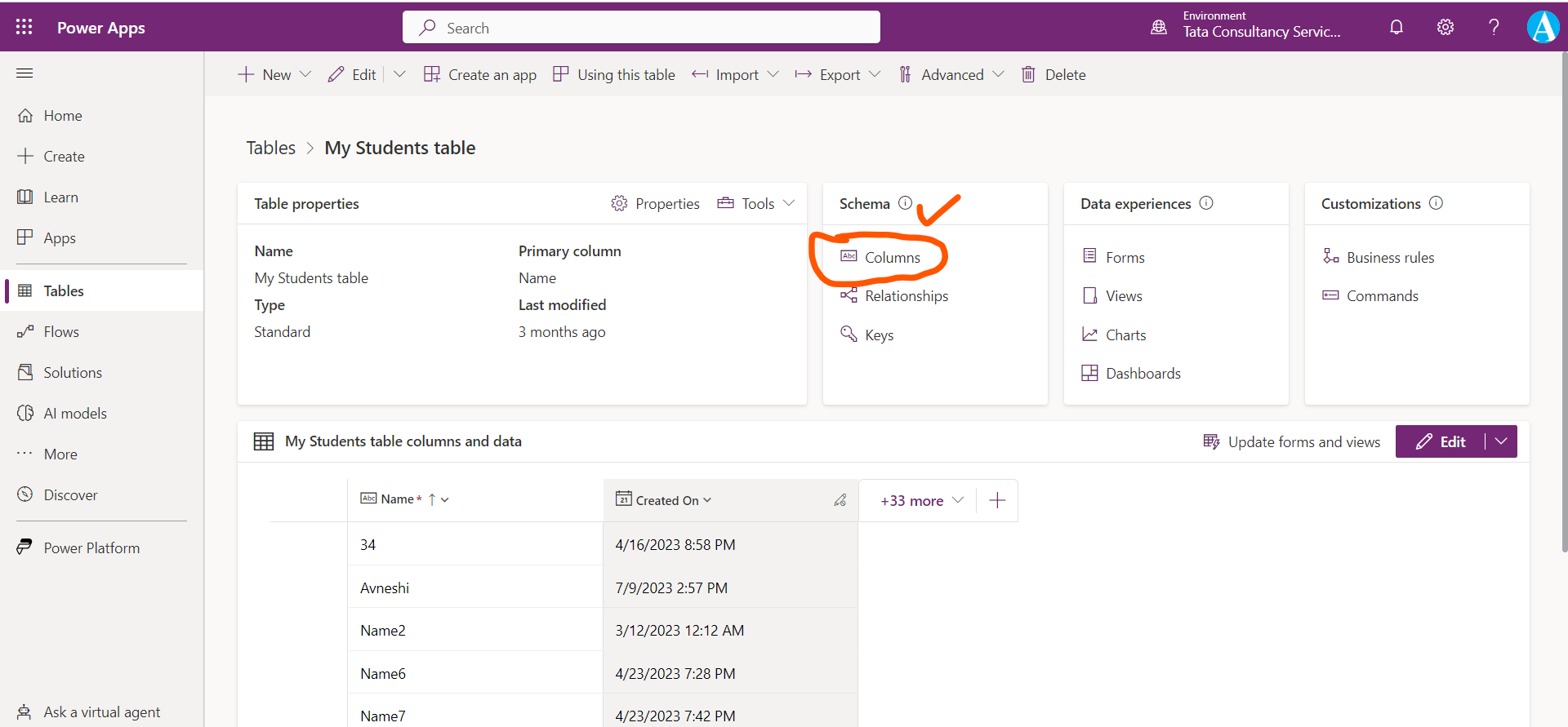 Column Level Security in Power Platform