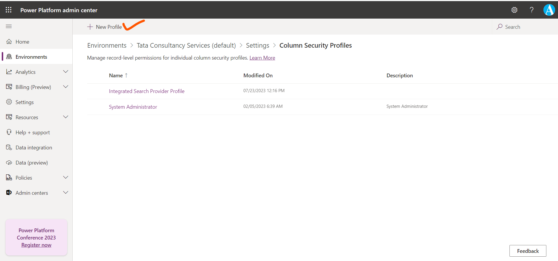 Column Level Security in Power Platform