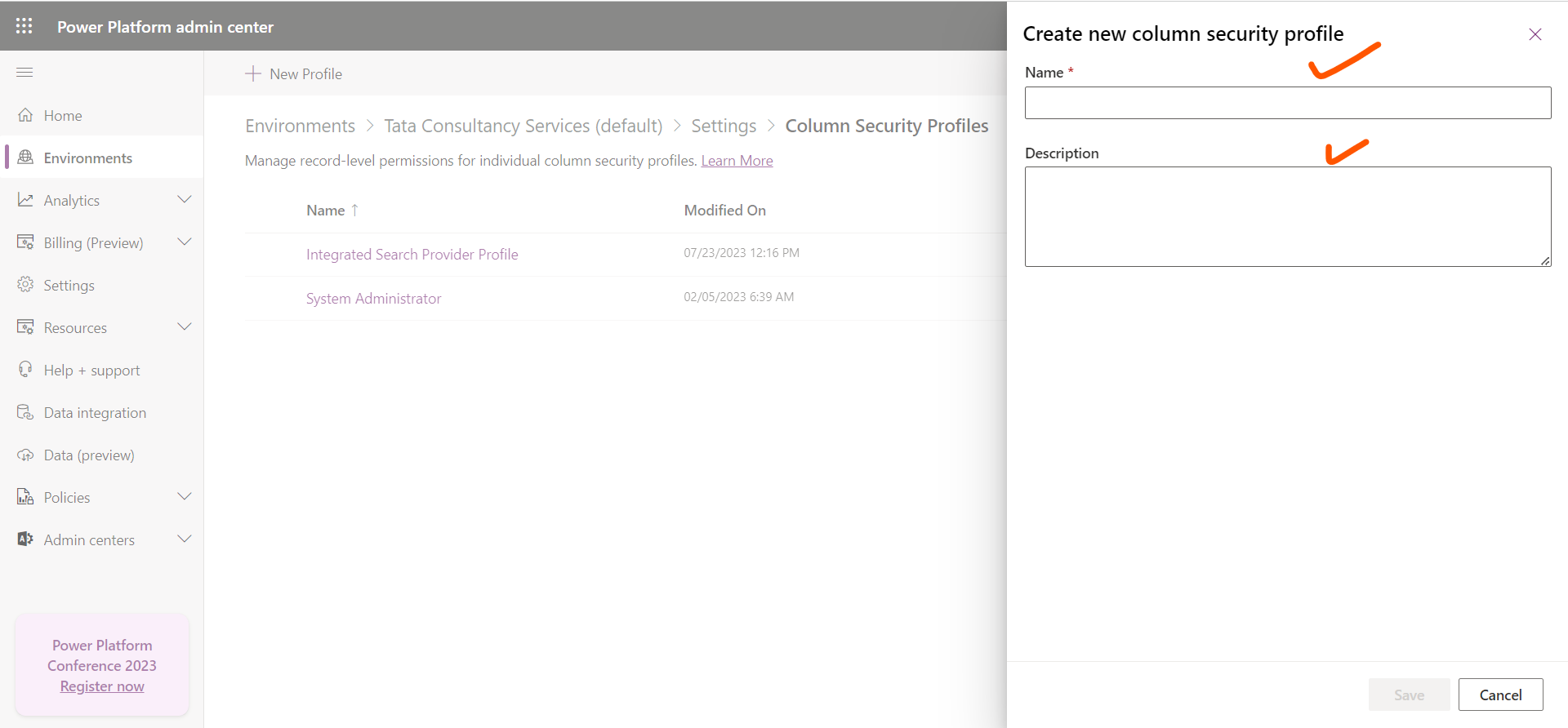 Column Level Security in Power Platform