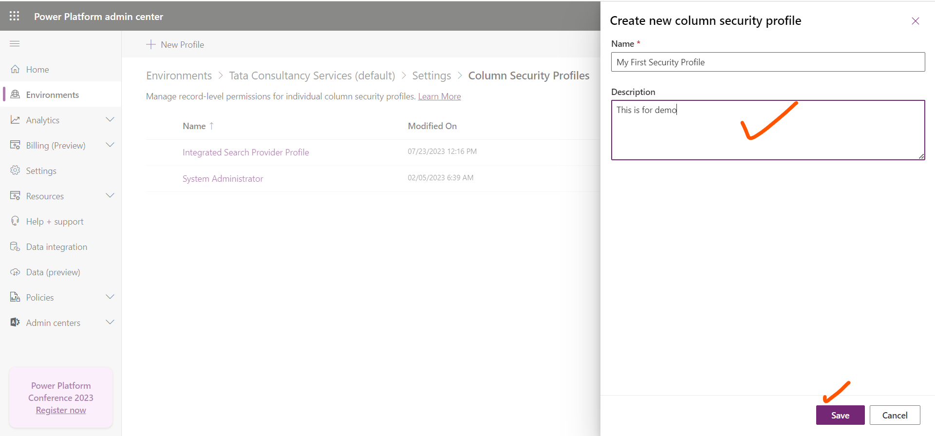 Column Level Security in Power Platform