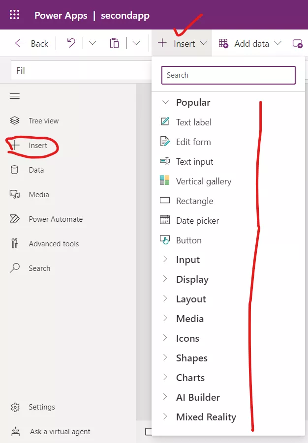 Controls in Canvas Power Apps