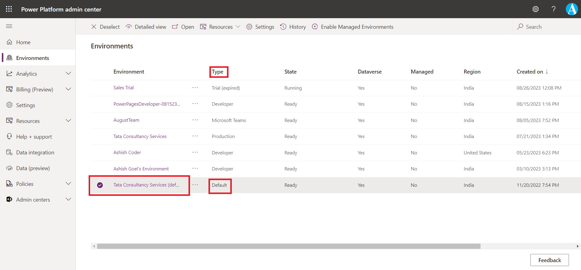 Environment in Power Platform