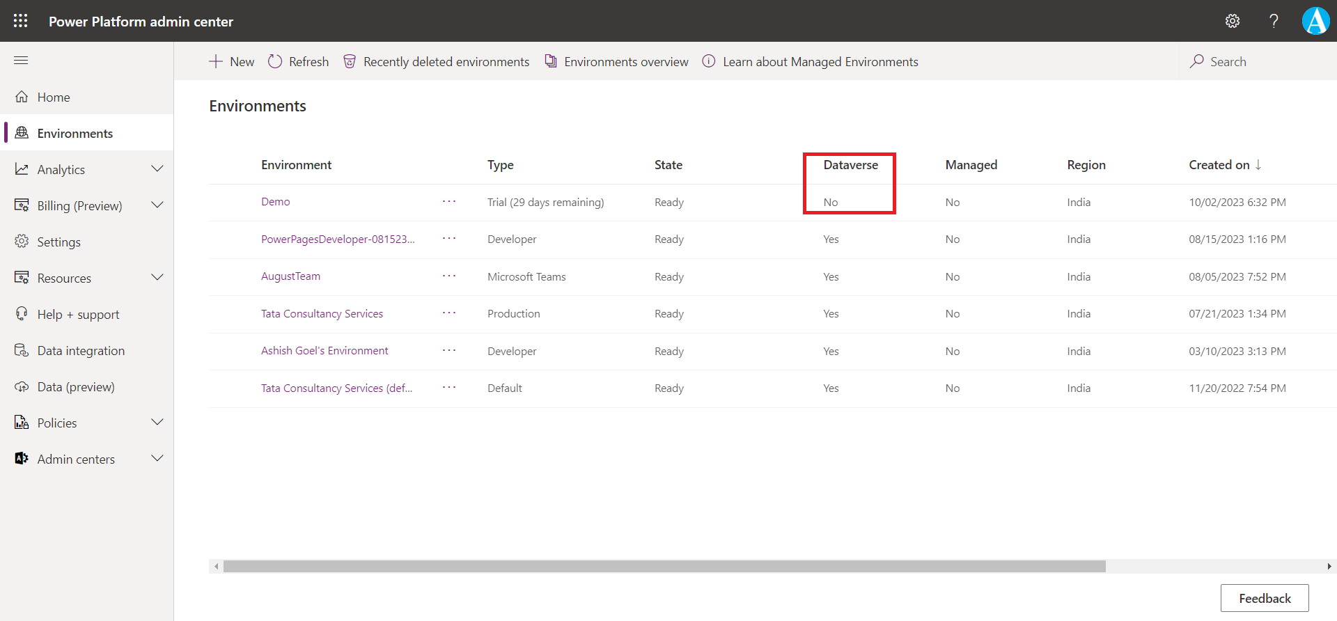 Environment in Power Platform