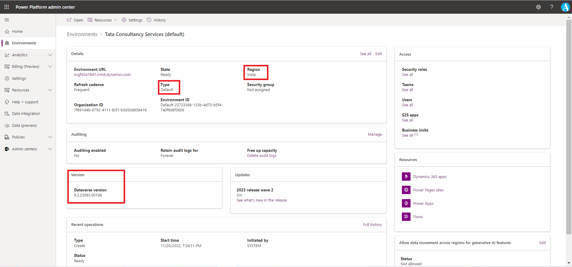 Environment in Power Platform