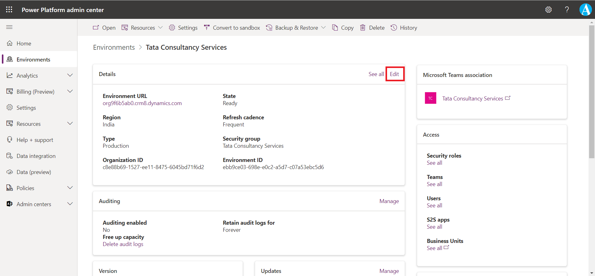 Environment in Power Platform