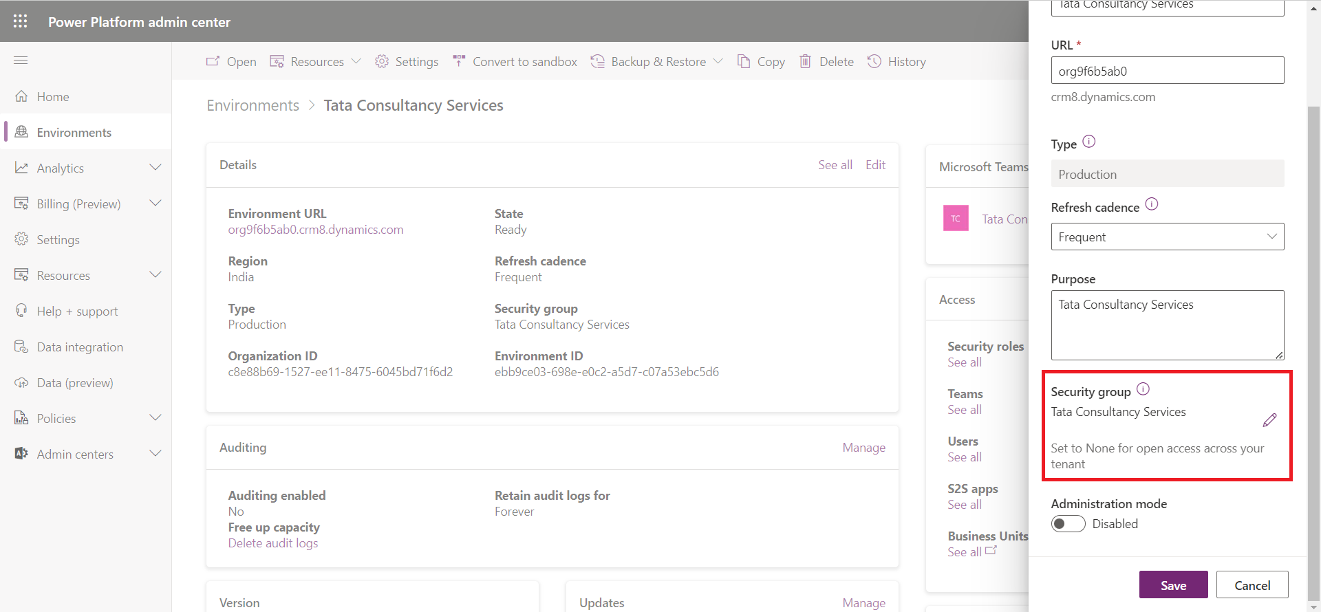 Environment in Power Platform