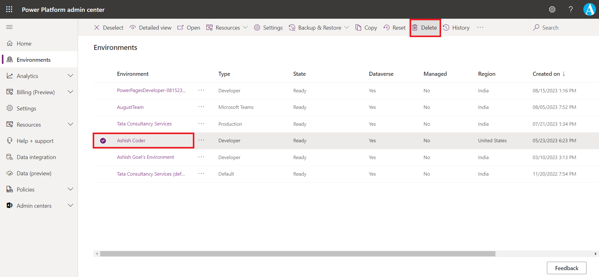 Environment in Power Platform