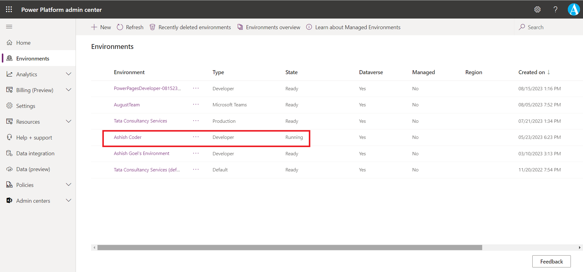 Environment in Power Platform