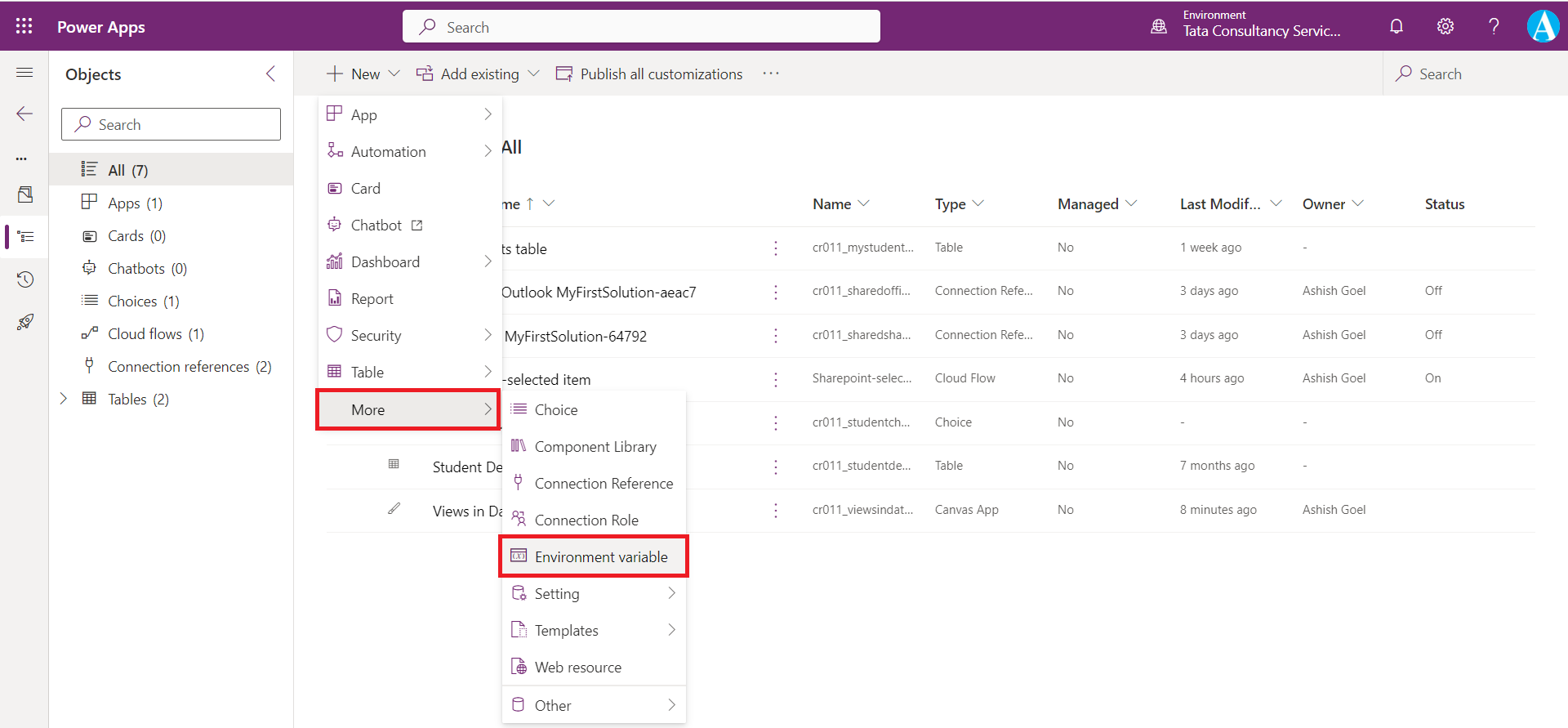 Environment variables in Solution Environment variables in Solution