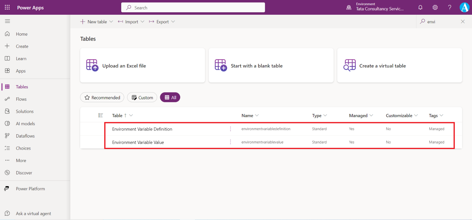 Environment variables in Solution Environment variables in Solution