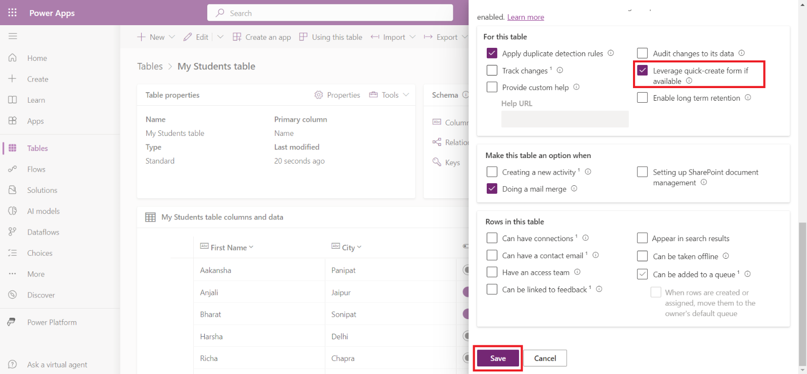 Forms in Model Driven Apps