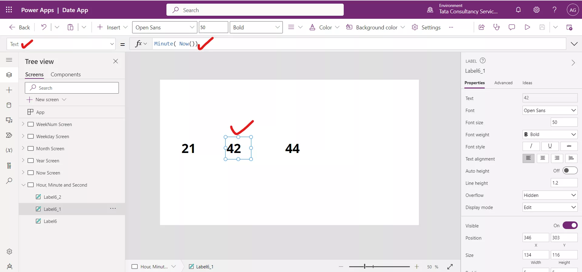 Hour Minute and Second functions in Canvas Power Apps