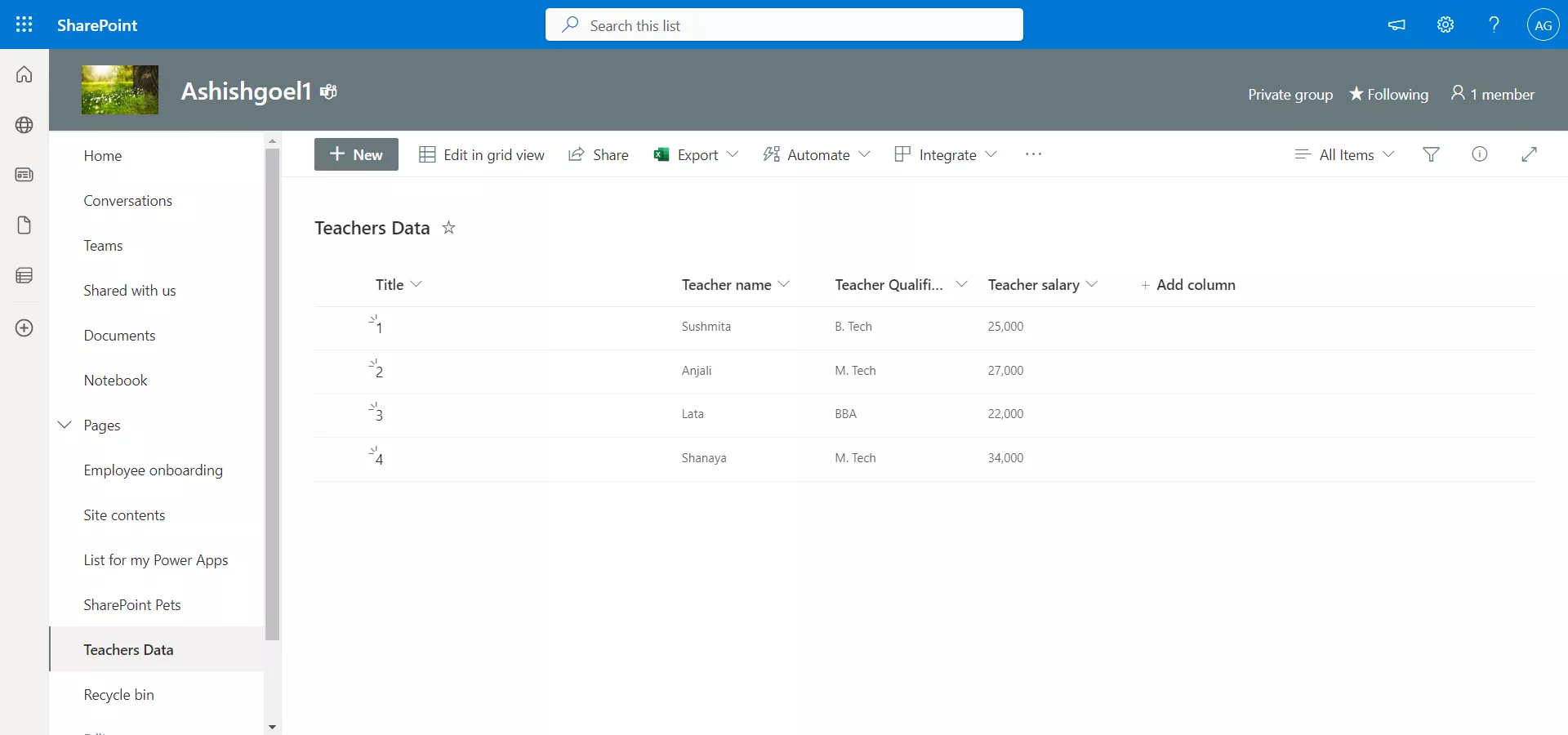 Import data into the Microsoft Dataverse Table