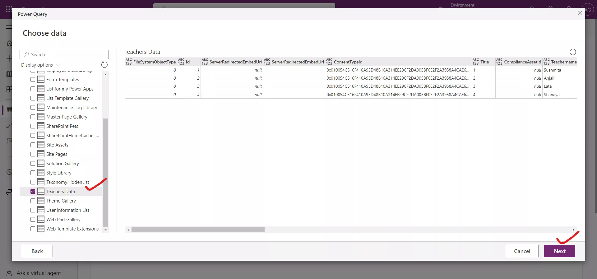 Import data into the Microsoft Dataverse Table