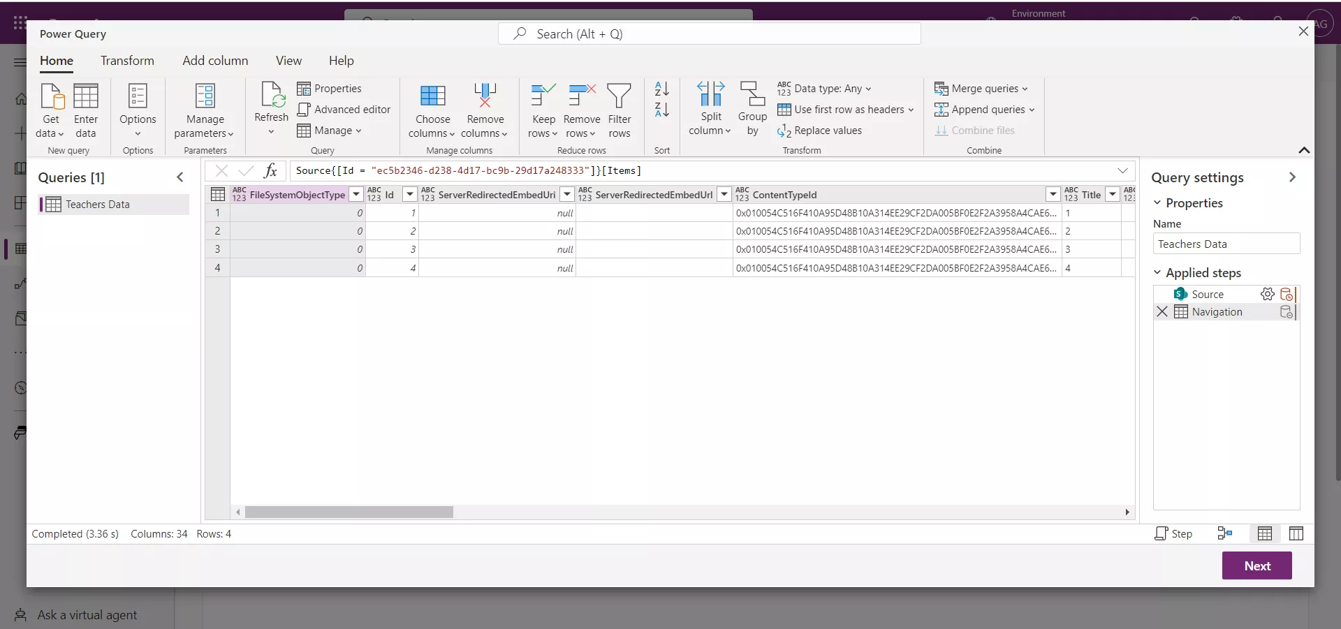 Import data into the Microsoft Dataverse Table