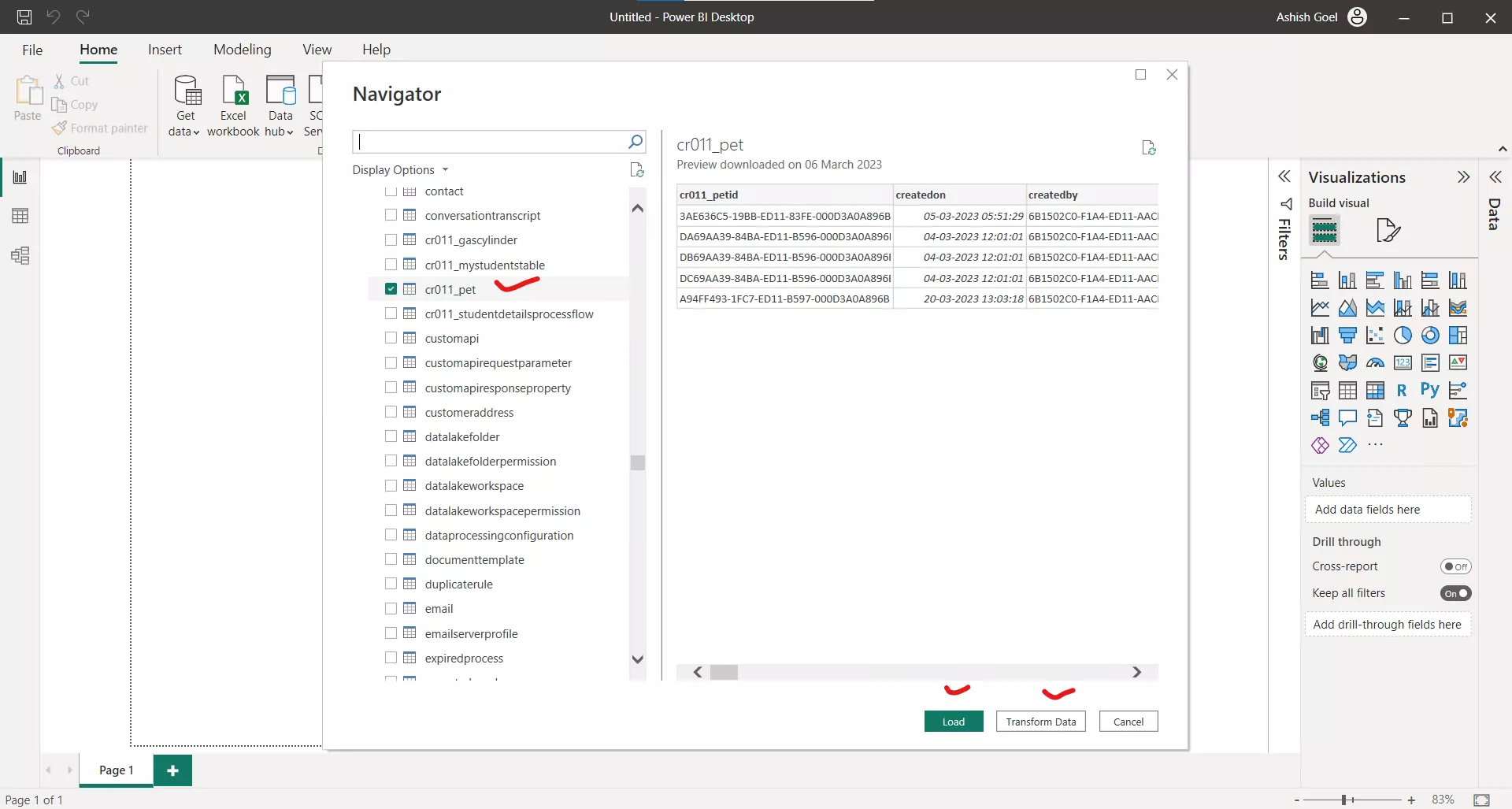 Power BI integration with Dataverse