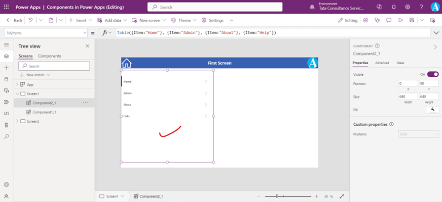 Sidebar Navigation Component in Power Apps