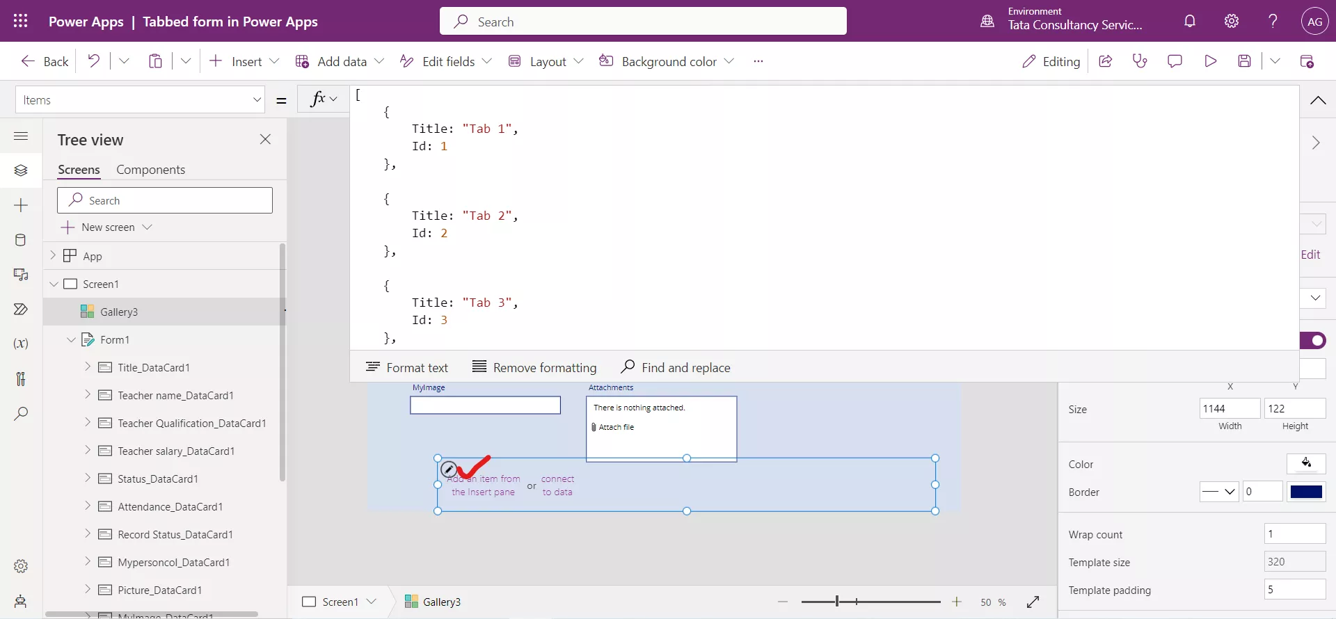 Tabbed Form in Power Apps